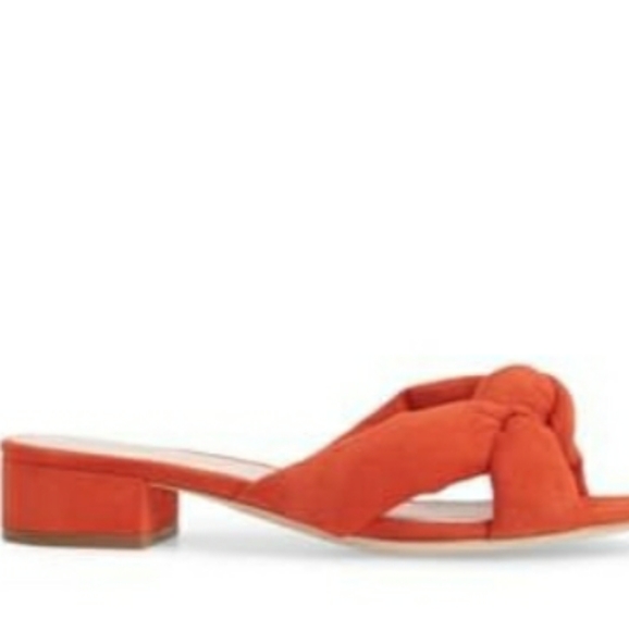 LOEFFLER RANDALL ELSIE ORANGE KNOTTED SLIDES SHOES - Picture 3 of 7
